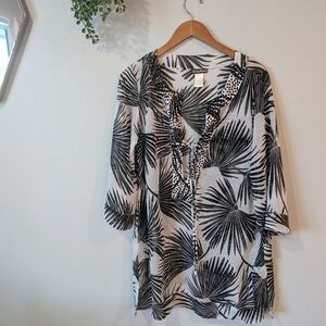 Tommy Bahama Palm Print Swim Cover Up Size Small